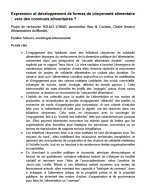 Expression et développement de formes de citoyenneté alimentaire&nbsp;: vers des communs alimentaires&nbsp;?