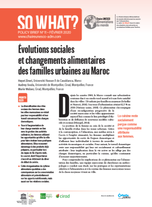 illustration So what : Évolutions sociales et changements alimentaires des familles urbaines au Maroc