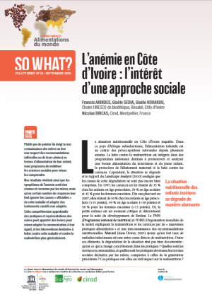 illustration So what : L’anémie en Côte d’Ivoire&nbsp;: l’intérêt d’une approche sociale