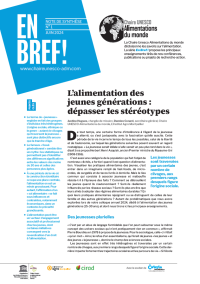 illustration : L’alimentation des jeunes générations