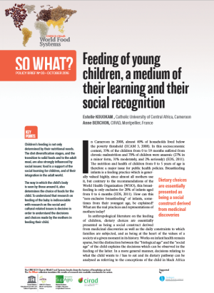 illustration So what : Feeding of young children, a medium of their learning and their social recognition