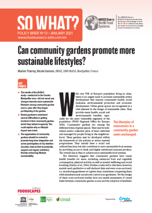 illustrtation article : 13/ Can community gardens promote more sustainable lifestyles?