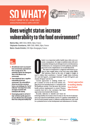 illustrtation article : 20/ Does weight status increase vulnerability to the food environment?