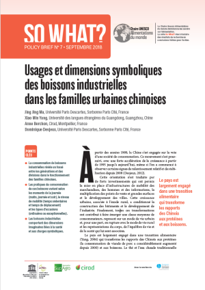 illustrtation So what : N°7/Usages et dimensions symboliques des boissons industrielles dans les familles urbaines chinoises