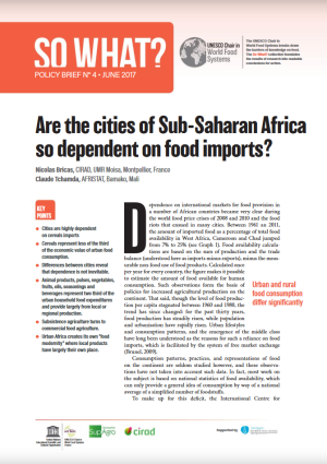 illustrtation article : 4/ Are the cities of Sub-Saharan Africa so dependent on food imports?